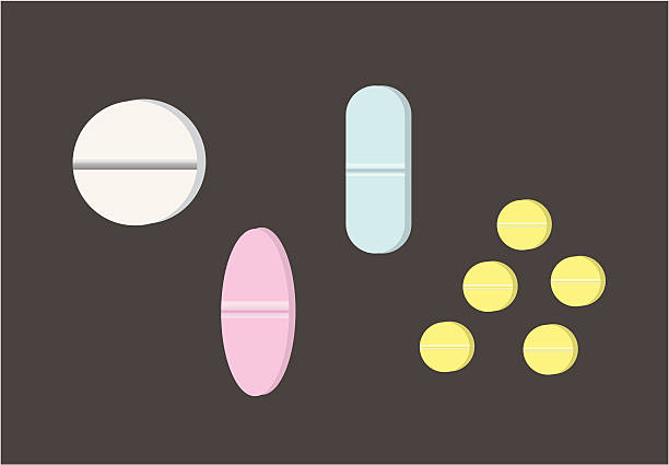 pills vector art illustration