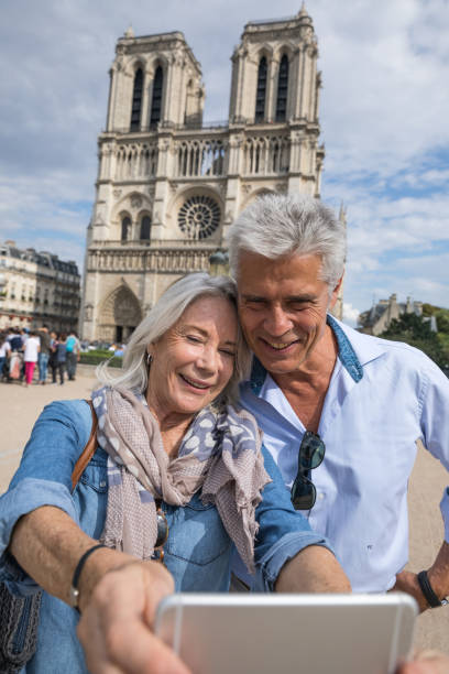 istock Seniors in Paris, having a wonderful vacation 1142909276