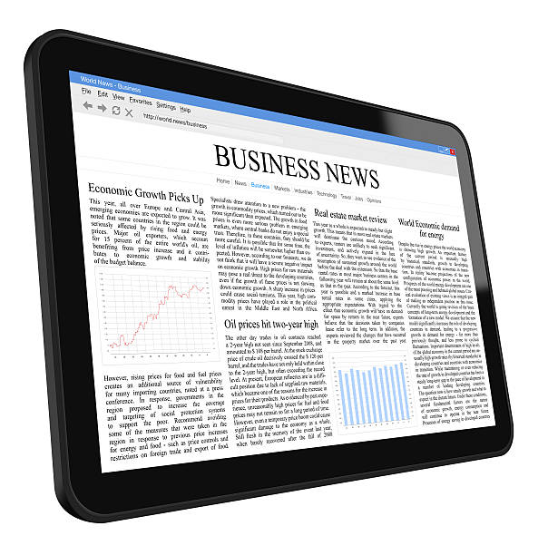 istock Business News on Tablet PC 114290977