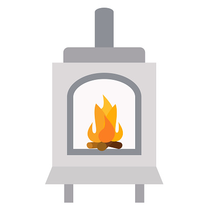 Furnace flat illustration on white background. Home and lifestyle series.