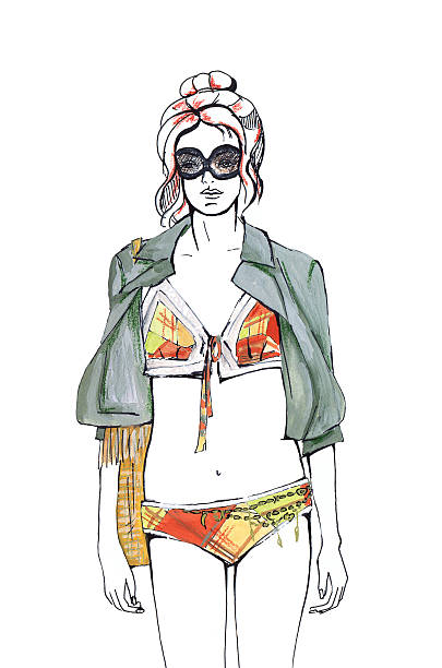 SEH AO636 - Hawaiian Print Swimsuit Gal SEH AO636 - Hawaiian Print Swimsuit Gal