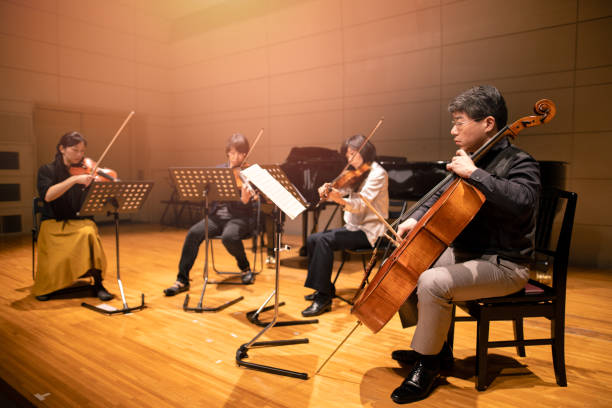 istock Violin and cello concert 1142915722