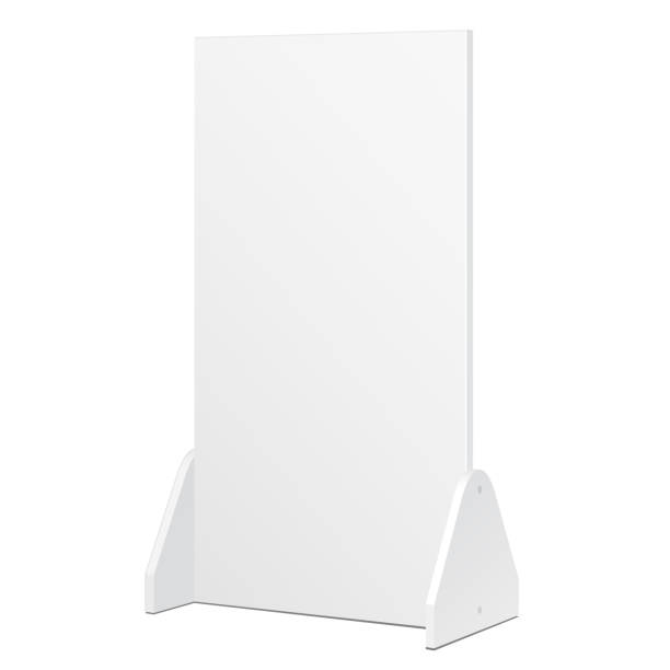 istock Simple Outdoor Indoor Stander Advertising Stand Banner Shield Display, Advertising. Mock Up Products On White Background Isolated. Ready For Your Design. Product Packing. Vector EPS10 1142915986