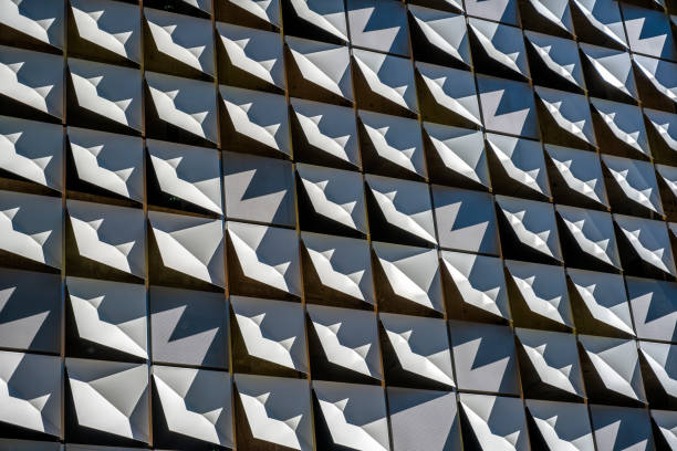 istock Decor elements of modern storey metal building 1142921890