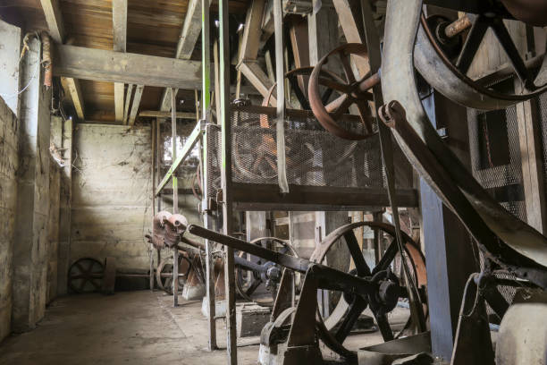 istock Engines in basement of belt driven grist mill 1142922836