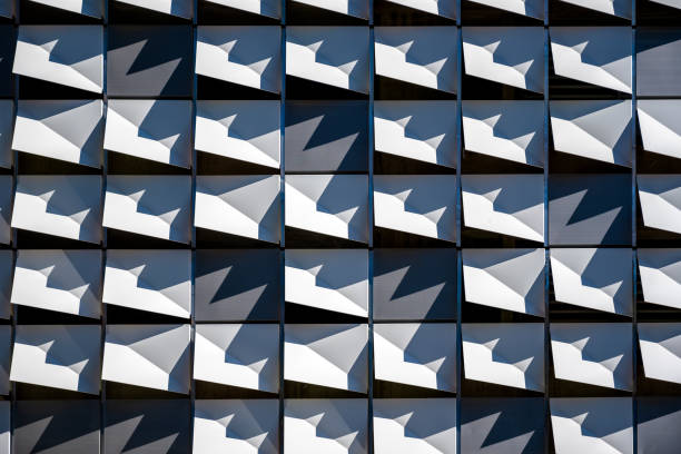 istock Decorative decoration of the building wall with geometric elements 1142923795