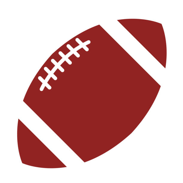 American football flat illustration on white American football flat illustration on white. Beach, vacation and sports series. american football ball stock illustrations