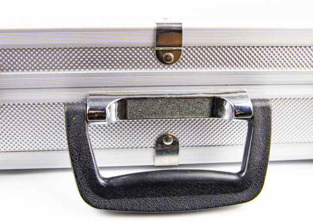 istock Aluminum case for a working tool on a white background 1142939041