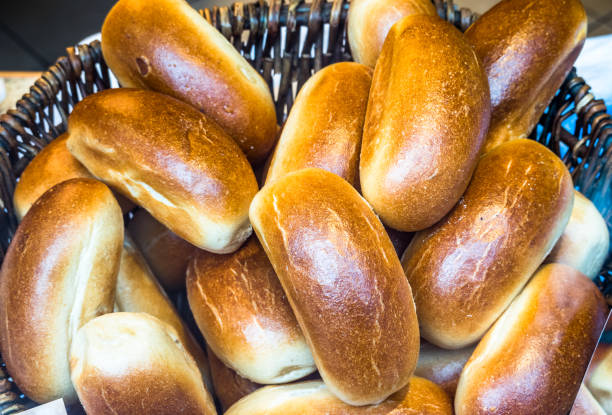 bread typical german bread - close up - photo bread bun corn bread basket stock pictures, royalty-free photos & images