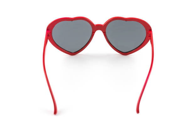 istock Red heart shaped sunglasses 1142959330