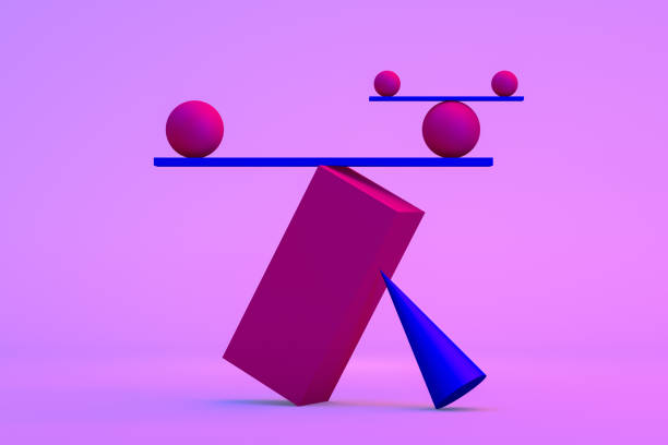istock Balance, Minimal Concept, Neon Lights 1142960034