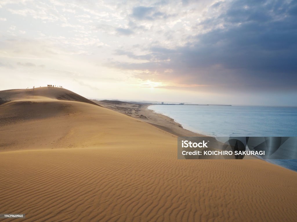 Memories of the dunes Location : Tottori Sand Dune Tottori Sand Dunes Stock Photo