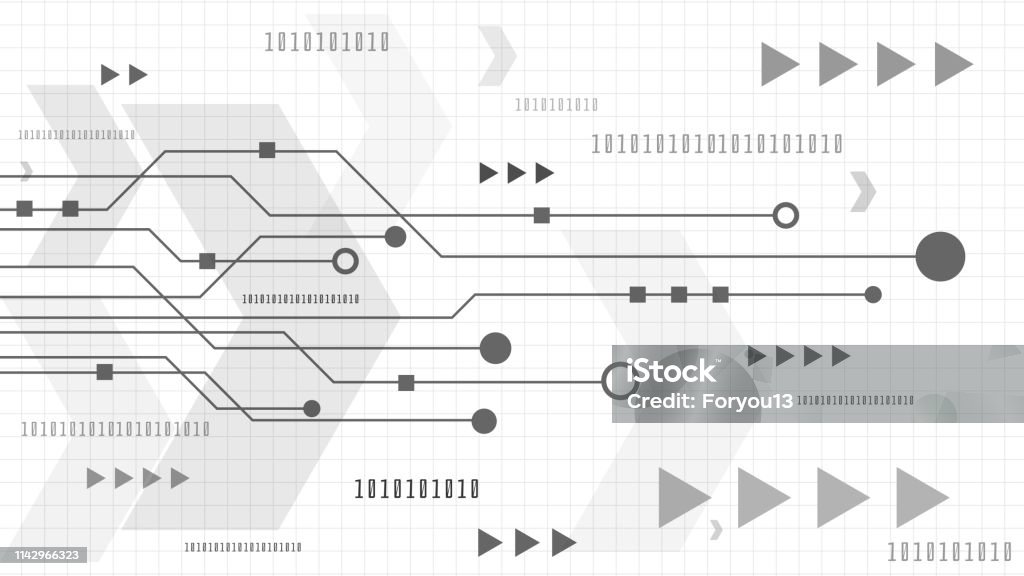 High Technology Graphics High Tech Technology Geometric Stock Illustration - Download Image Now ...