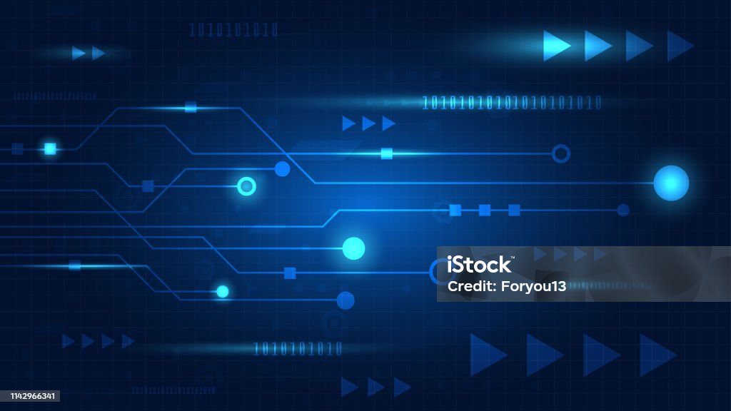 High Technology Graphics High Tech Technology Geometric Stock Illustration - Download Image Now ...