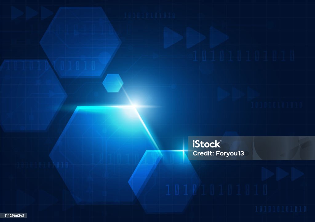 High Technology Graphics High Tech Technology Geometric Stock Illustration - Download Image Now ...