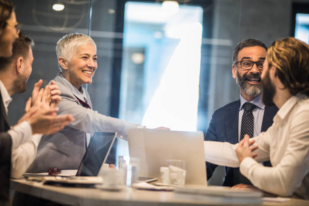istock Successful deal in the office! 1142967814