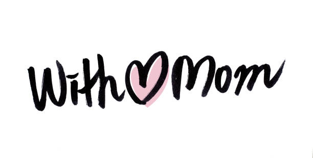 Design concept - hand write happy mothers day calligraphy on white background