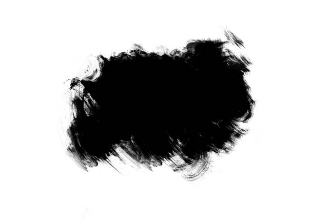 istock Black color graphic patches graphic brush strokes design effect element for background 1142969004