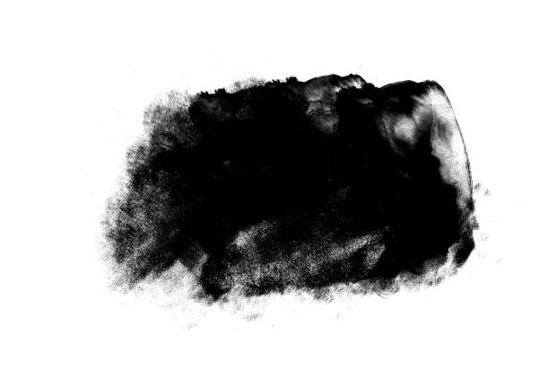 istock Black color graphic patches graphic brush strokes design effect element for background 1142969282