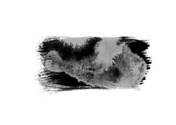 istock Black color graphic patches graphic brush strokes design effect element for background 1142970225