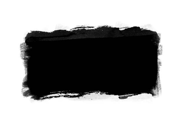istock Black color graphic patches graphic brush strokes design effect element for background 1142970406