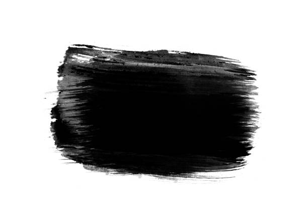 istock Black color graphic patches graphic brush strokes design effect element for background 1142970488