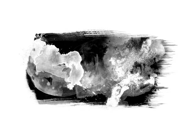istock Black color graphic patches graphic brush strokes design effect element for background 1142970511