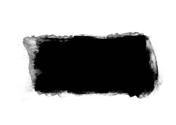 istock Black color graphic patches graphic brush strokes design effect element for background 1142970657