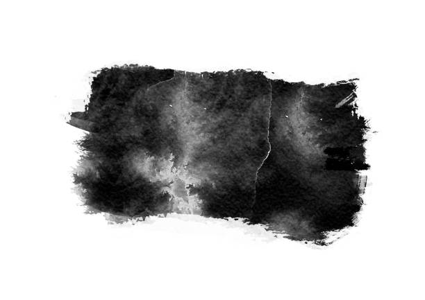 istock Black color graphic patches graphic brush strokes design effect element for background 1142971404
