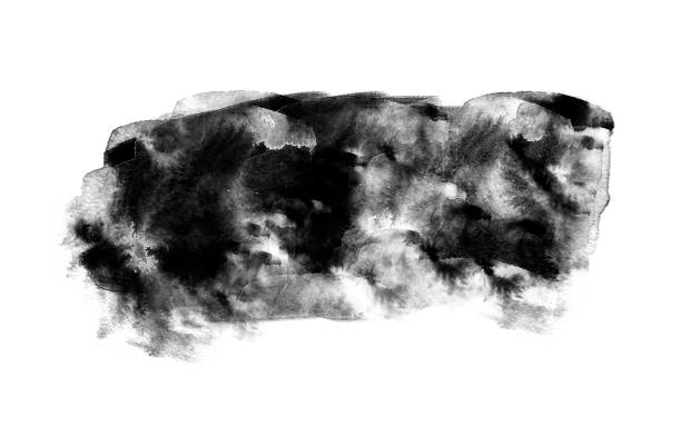 istock Black color graphic patches graphic brush strokes design effect element for background 1142971680