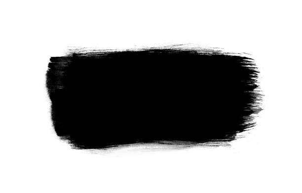 istock Black color graphic patches graphic brush strokes design effect element for background 1142971707