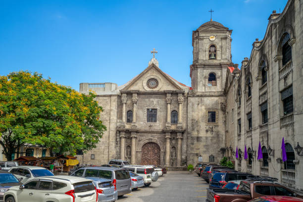 igreja de san agustin em manila, filipinas - augustine - fotografias e filmes do acervo