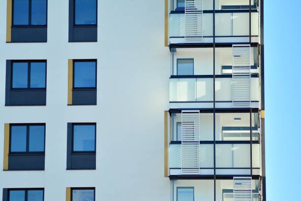 istock Brand new apartment building on sunny day 1142972961