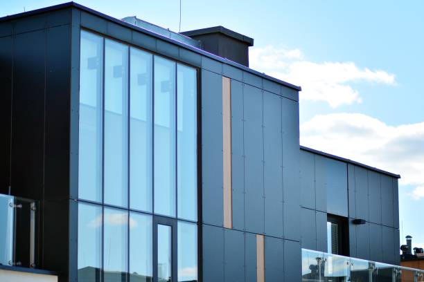 istock Brand new apartment building on sunny day 1142974206