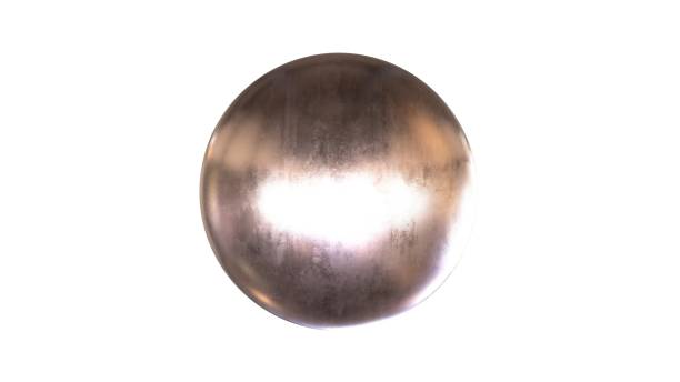 istock 3d rendering of a shpere with structure isolated on white 1142975627