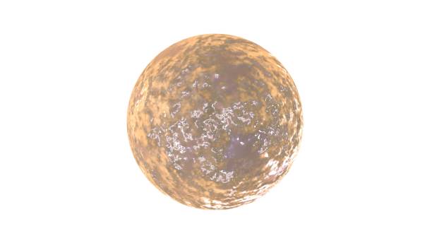 istock 3d rendering of a shpere with structure isolated on white 1142975806
