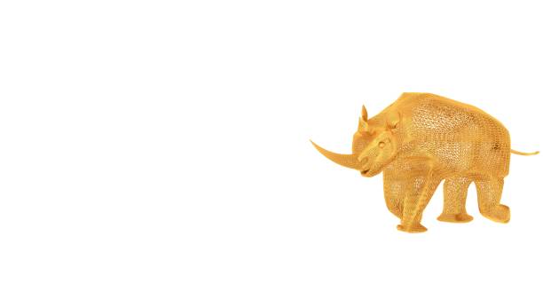 istock 3d rendering of a wired object in yellow on white 1142980493