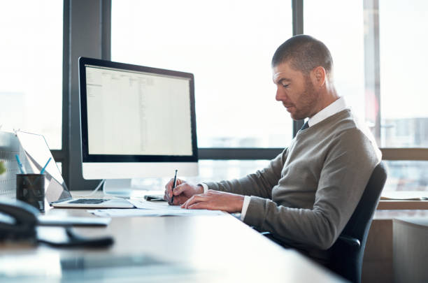 istock Handling his business 1142982615