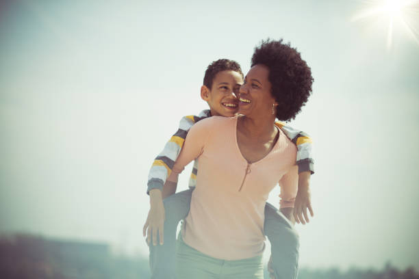 istock Wonderful relationship between son and mother. 1142983892