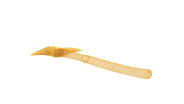 istock 3d rendering of a wired object in yellow on white 1142985015