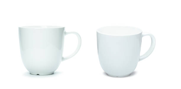 istock White coffee mug isolated on white background with Clipping path. 1142988175