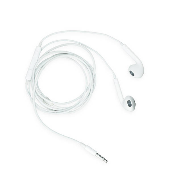 istock White ears phone isolated on white background with Clipping path. 1142988257