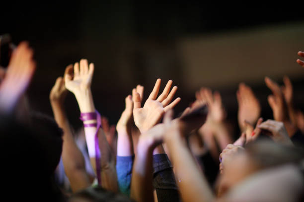 istock Raised hands of fans 1142988356