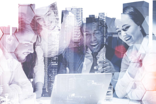 istock Happy managers in city 1142994186