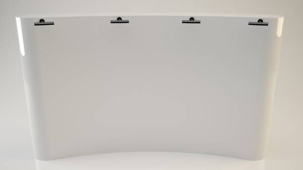 istock 3d rendering of a white exhibition on white 1142994518
