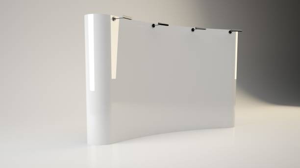 istock 3d rendering of a white exhibition on white 1142994553