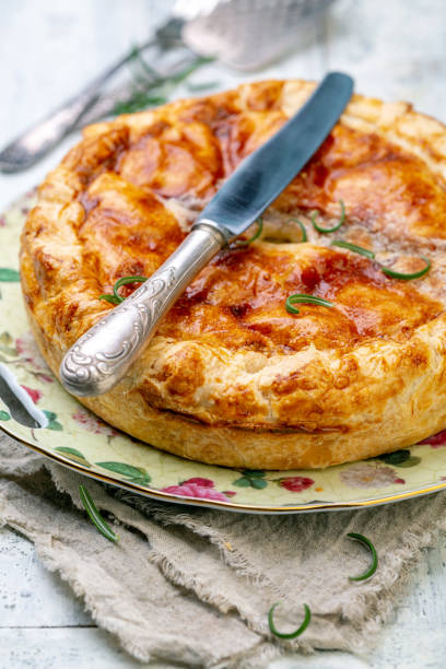 istock Traditional French closed pie with potatoes. 1142994884