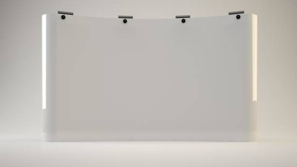 istock 3d rendering of a white exhibition on white 1142994918