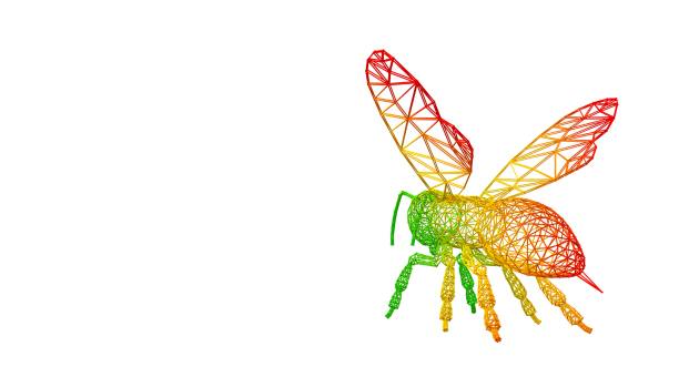 istock 3d rendering of an outlined colorful animal on white 1142997761
