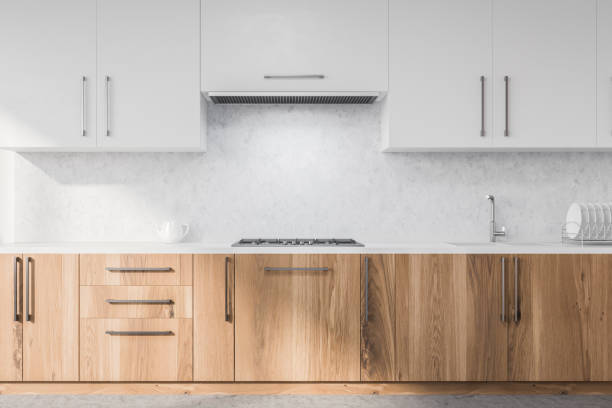 istock Wooden kitchen countertops 1142997920
